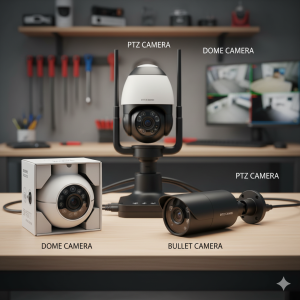 CCTV Cameras (Dome, Bullet, PTZ)