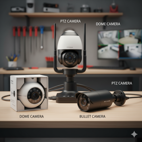 CCTV Cameras (Dome, Bullet, PTZ)